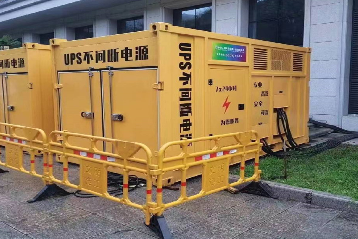 宣汉发电机租赁施工现场
