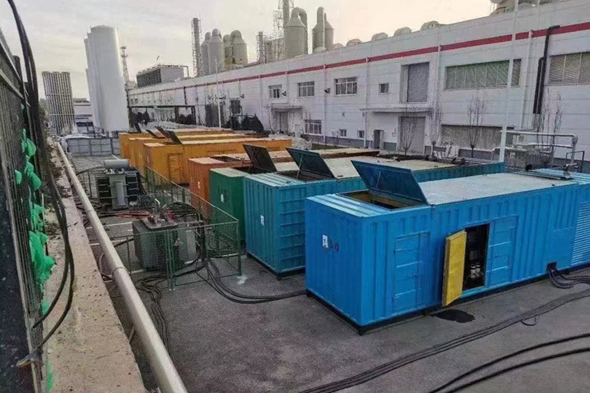 宣汉发电机租赁施工现场